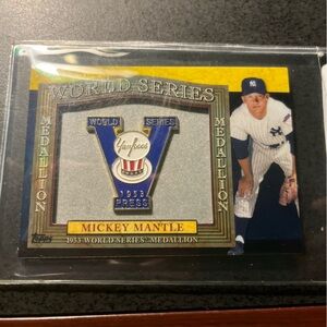 Mickey Mantle 1953 World Series Medallion Card